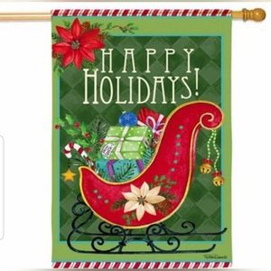 Happy Holidays Decorative Flag